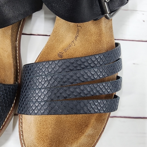 Sofft Brinda Sandals Black Snakeskin Print Strappy Comfort Leather 9.5 - Picture 5 of 7